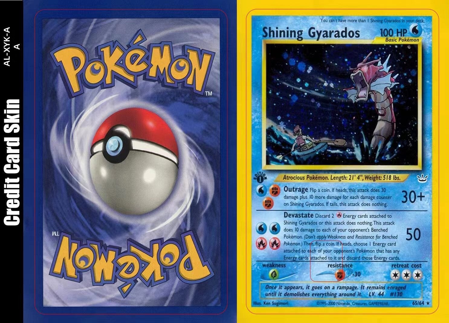 Credit Card Skin Cover | Zard Hunt - Pokmon Cards
