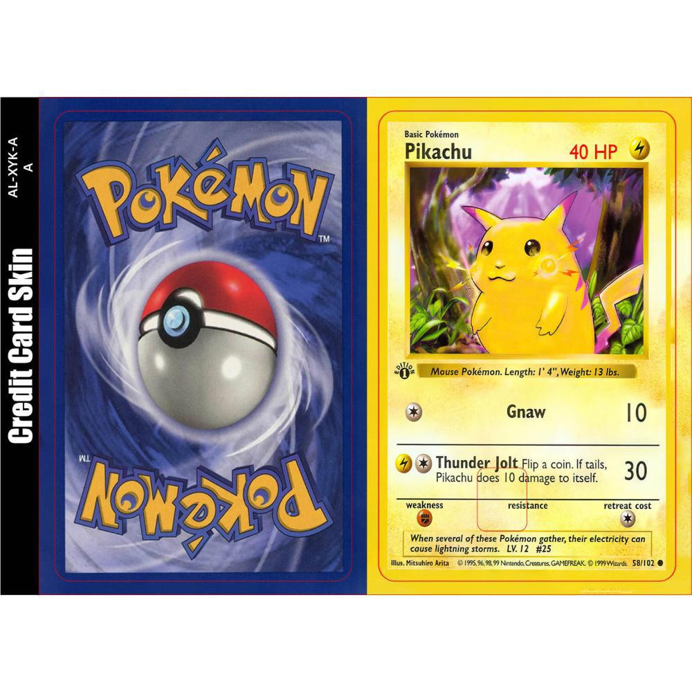 Credit Card Sticker Pokmon 'Gnaw' Credit Card Skin Sticker - Classic  Design, Fits Any Card Card Covers For Debit Cards